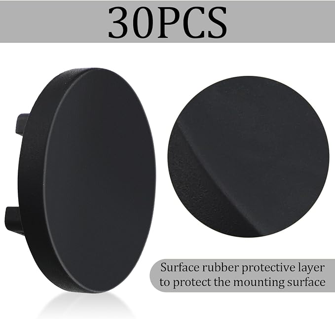 Yookeer 30 Pcs Magnetic Zip Tie Mount Base Black Magnetic Cable Clips Wire - Image 3