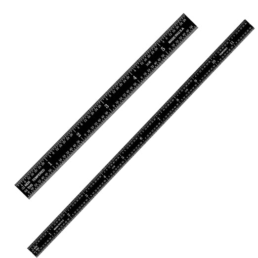 PEC Tools Stainless Steel Ruler Set, High-Contrast Machinist Ruler by PECTools