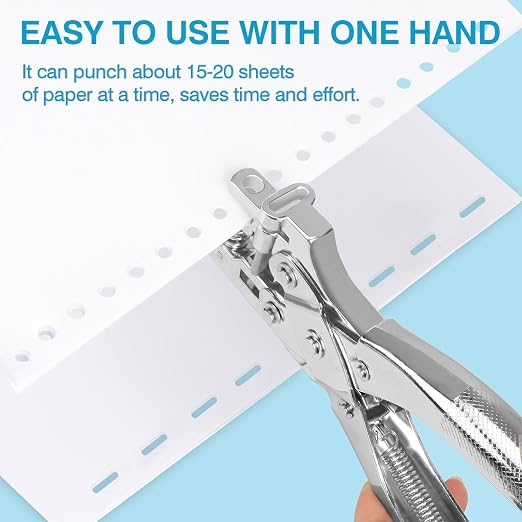 2 in 1 Badge Slot Hole Punch for ID Cards, Heavy Duty Hand Punch Metal Hole - Image 7