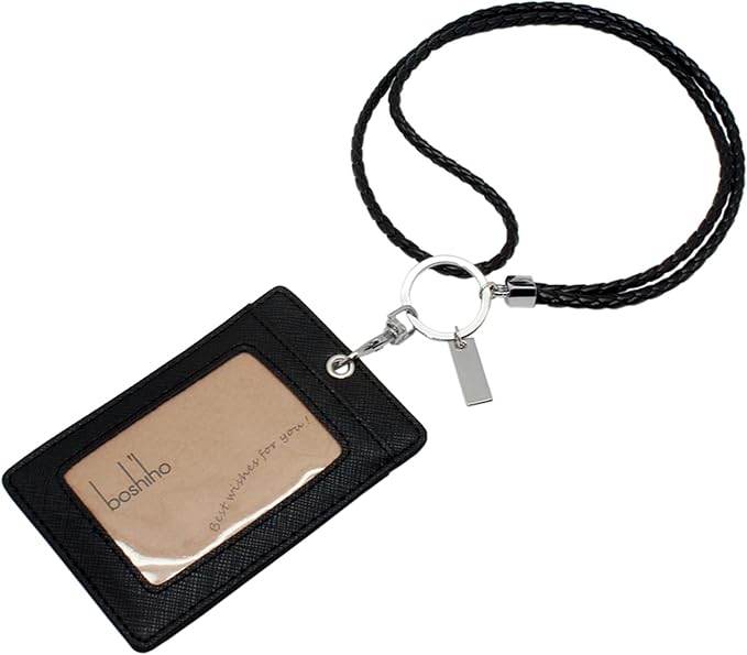 Boshiho Vertical Style Leather ID Card Badge Holder - Image 3
