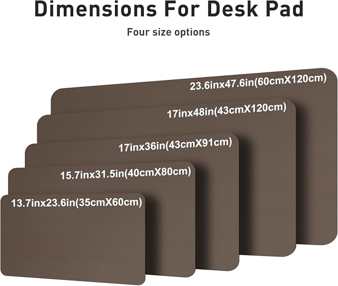 Aothia Leather Desk Pad Protector, Office Mat, Large Mouse Pad, Non-Slip PU - Image 4