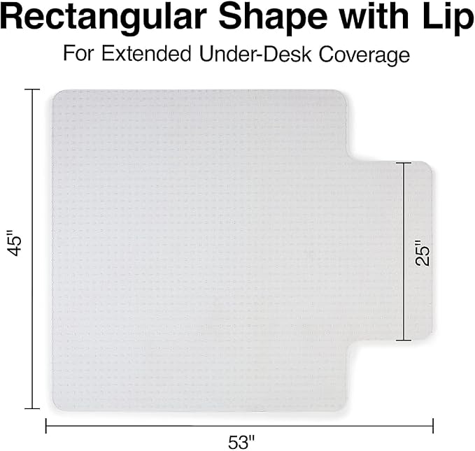 Staples Office Chair Mat, Flat-Pile Carpets, Extended Under-Desk Coverage - Image 5