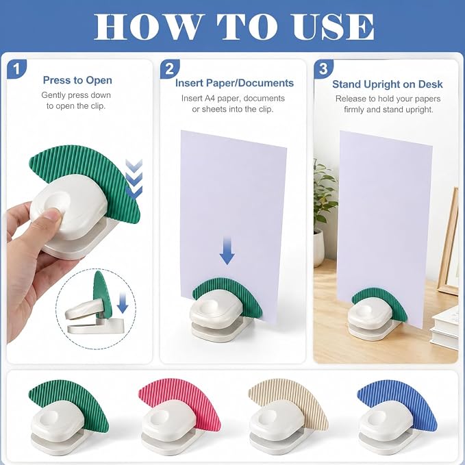 4Pcs Paper Holder Stand for Typing – Non-Slip Desktop Document Holder - Image 5