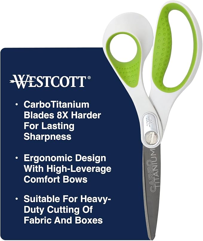 Westcott Heavy Duty CarboTitanium-Bonded 8" Straight Scissors - Image 2