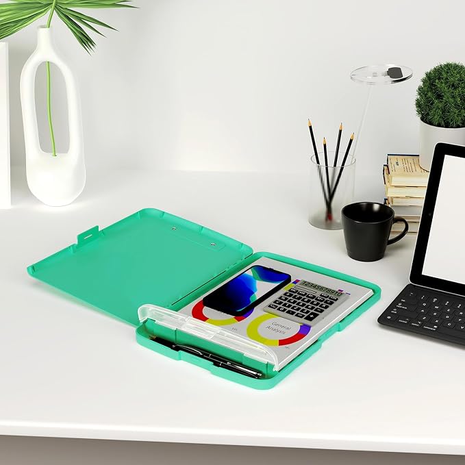 Piasoenc Clipboard with Storage, 8.5 x 11 Organization Box with Pen Holder and - Image 7