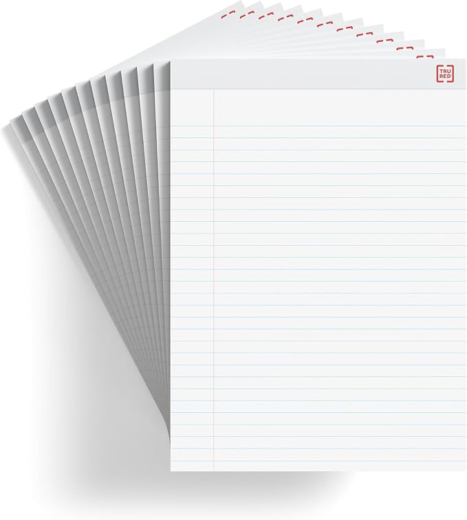 STAPLES Notepads, 8.25” x 11.75”, Wide Ruled, 50 Sheets/Pad - Image 2