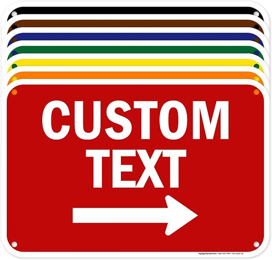 Custom Arrow, Custom Directional Sign, Right Arrow, 12x18 Inches, 55 mil thick by MySignCenter
