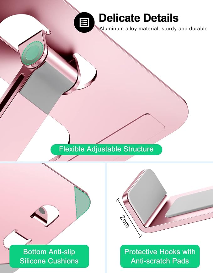 RIWUCT Foldable Aluminum Alloy Laptop Stand - Image 6