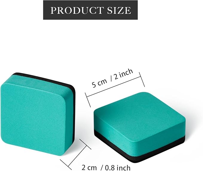 Favide 24 Pack Magnetic Whiteboard Dry Erase Erasers Chalkboard Cleansers - Image 2