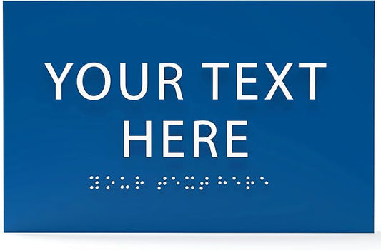 6" X4" Personalized Custom Sign- Tactile Graphics Grade 2 Braille Text | ADA by ADACentralSigns