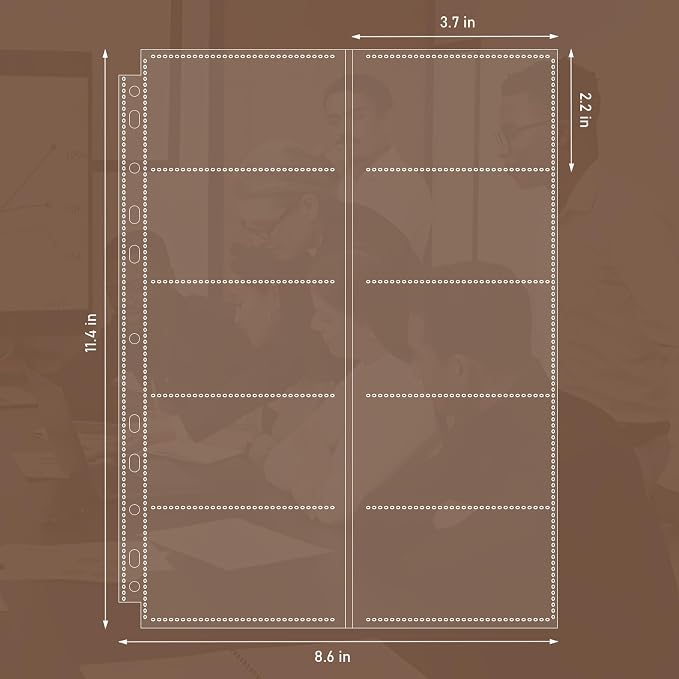 BYSTER 30 Pack 600 Pockets Business Card Sleeves Binder Sheets, Ultra-Clear - Image 4