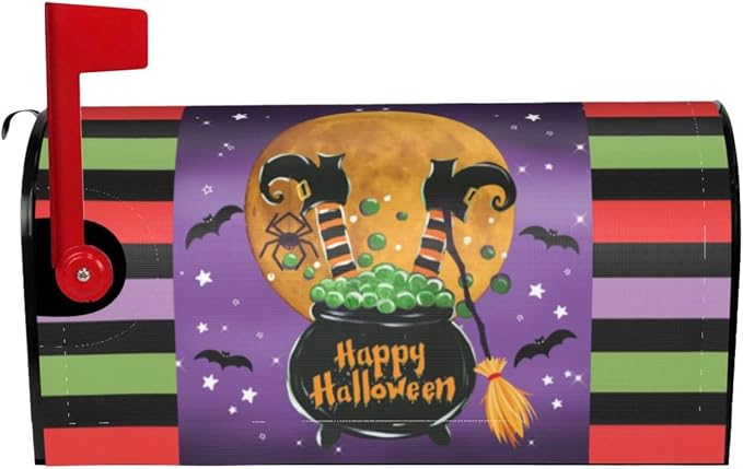 Witch Feet Halloween Magnetic Mailbox Cover, Unique 21 x 18 Inches, Standard by Yomane