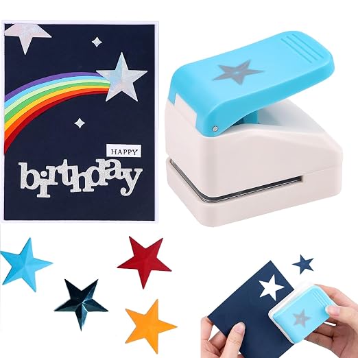 Star Punch | 1.4 inch Star Hole Punch | Portable Lever Action Craft Punches | by CYFUNDESIGN