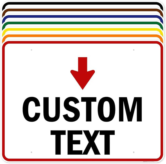 Custom Arrow, Custom Directional Sign, Down Arrow, 36x48 Inches, Rust Free by MySignCenter
