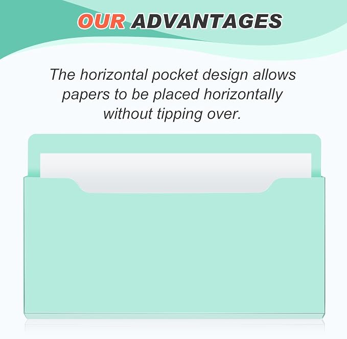 Feifeiya Magnetic Pocket File Holder Large File Folder Organizer Paper Mail - Image 3