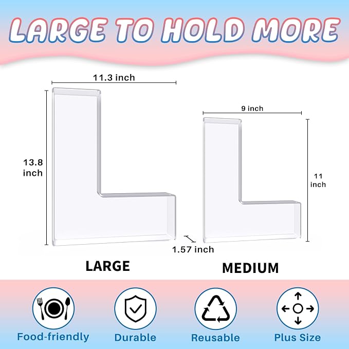 13.8" Extra Large Acrylic Letter Charcuterie Board Box, Reusable Fillable - Image 2