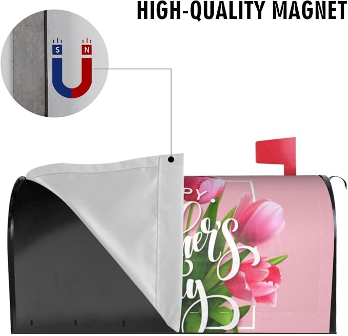 Mailbox Cover Happy Mothers Day, Beautiful Flower Print Outdoor Mail Cover - Image 5