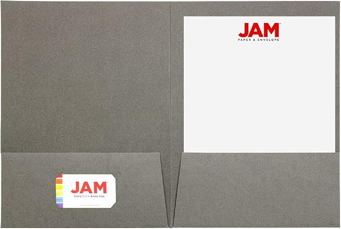 JAM PAPER Two Pocket Textured Linen Presentation Folders - Image 2