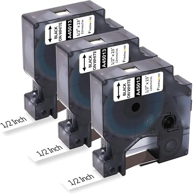 3-Pack Label Maker Tape Compatible by Freshworld