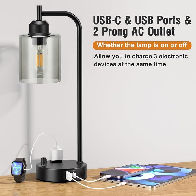 Industrial Desk Lamps for Office Set of 2 - Image 6