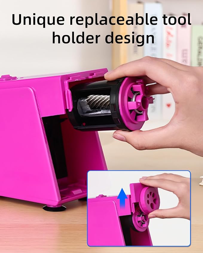 ZMOL Heavy Duty Electric Pencil Sharpener, 6-Hole Classroom Pencil Sharpener - Image 5