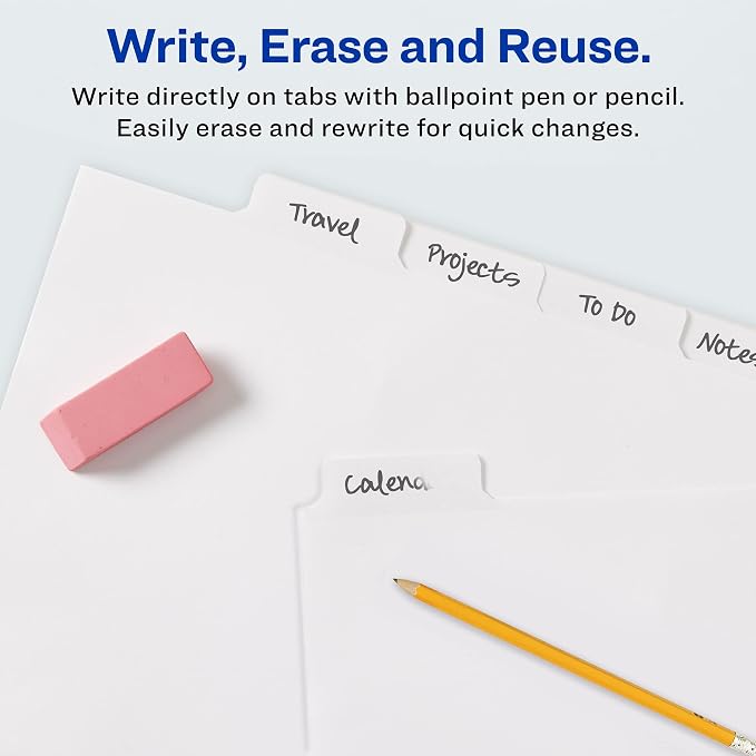 Avery Big Tab Write & Erase Dividers - Image 2