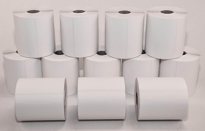 CompuLabel Direct Thermal Labels, 4x6 Inch, White, Roll, Permanent Adhesive, Near IR scan able with 3/4-Inch tab for FedEx,245 per Roll,12 Rolls/Carton (530695)-DeskLoop Office