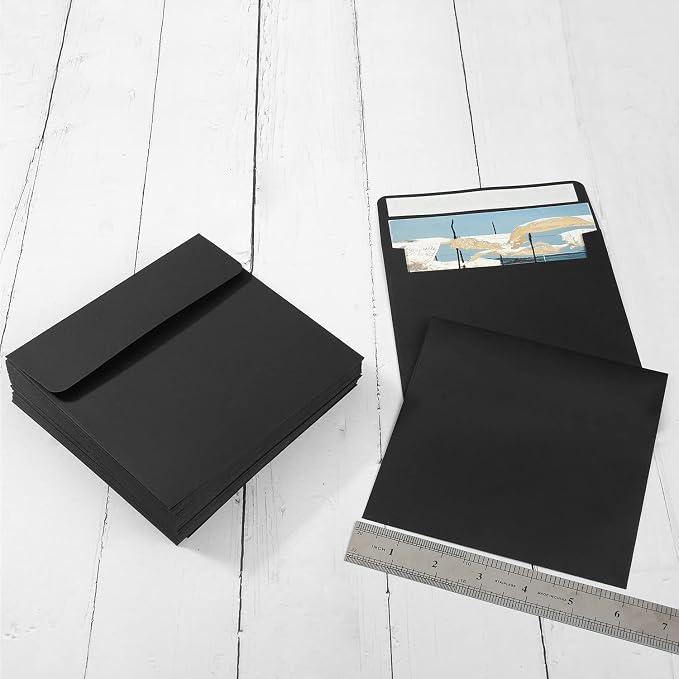 50 Pack 6 x 6 Square Envelopes Self Seal, Greeting Cards, Announcements - Image 3