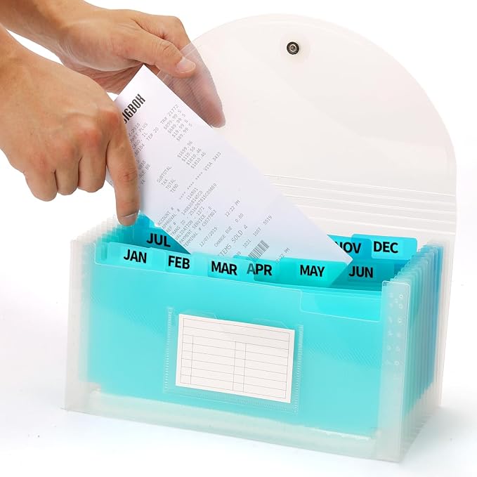 H4D Check Size 13 Pocket Expanding File Folder, Accordion File Organizer Wallet by H4D