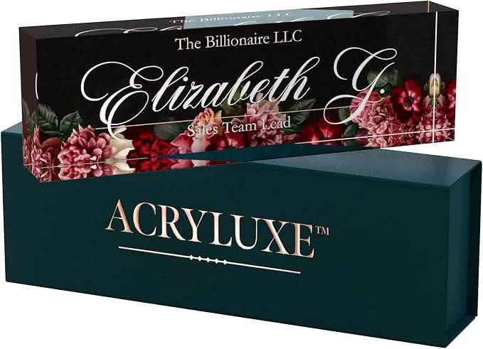Desk Name Plate Personalized, Custom Name Plates, 2½/x8 Inches, Thick by MySignCenter