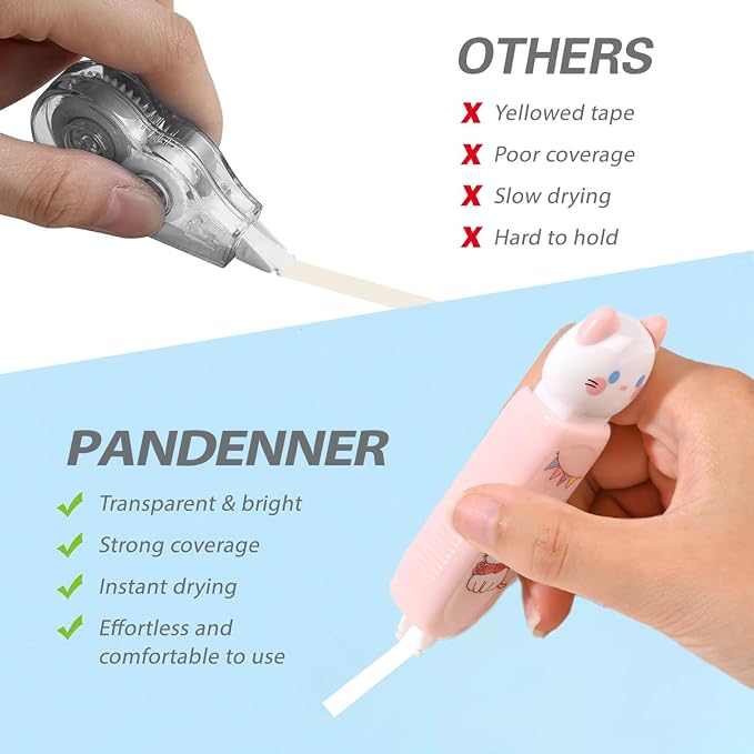 Correction Tape, Mini Retractable Correction Tape Pen, - Image 5