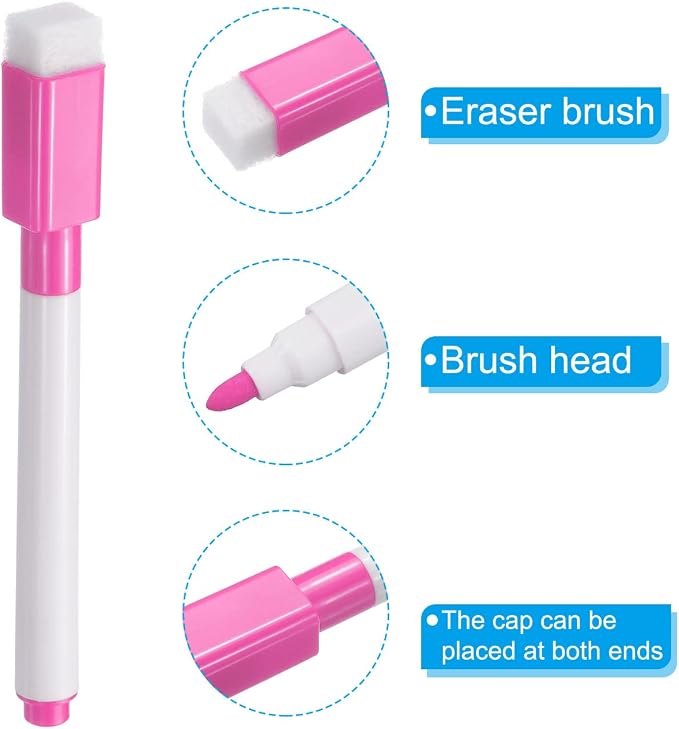 PATIKIL Dry Erase Marker Pens, 30 Pack Rose Red Ink Fine Point Low Odor - Image 4