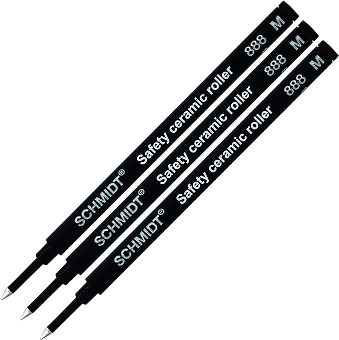 3 Pack - Schmidt 888 Black Medium Rollerball Refill by SCHMIDT