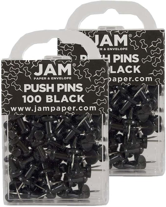 JAM PAPER Colorful Push Pins by JAMPaper