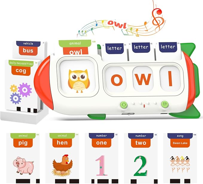 QuTZ Talking Flash Cards – CVC Word Spelling Games, Preschool Learning by Qutz-AFunLand