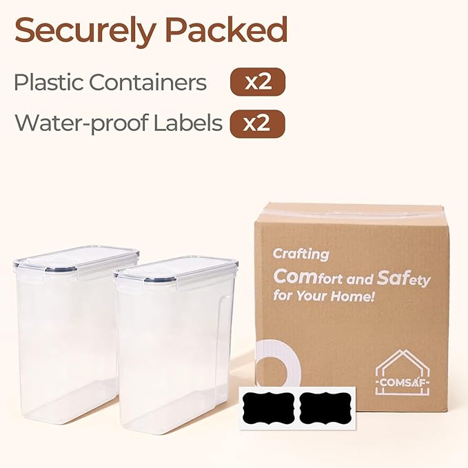 ComSaf 6.7Qt Cereal Storage Container Set of 2 - Image 8