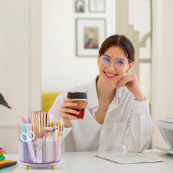 SKYDUE Rotating Pencil Pen Holder, Pen Organizer - Image 7