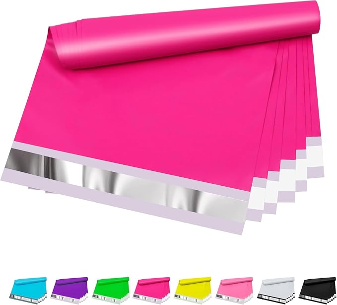 Poly Mailers 10x13 inch 200 Pcs, Rose Red Plastic Mailing Envelopes by VAPULCIO