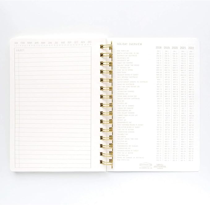 DesignWorks Ink Textured Paper Twin Wire Notebook, Daily Planner & Soft Cover - Image 3