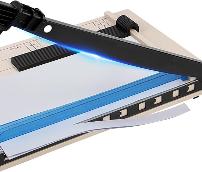 12" Guillotine Paper Cutter, A4 Paper Cutter, Heavy Duty 12-Sheet Capacity - Image 8