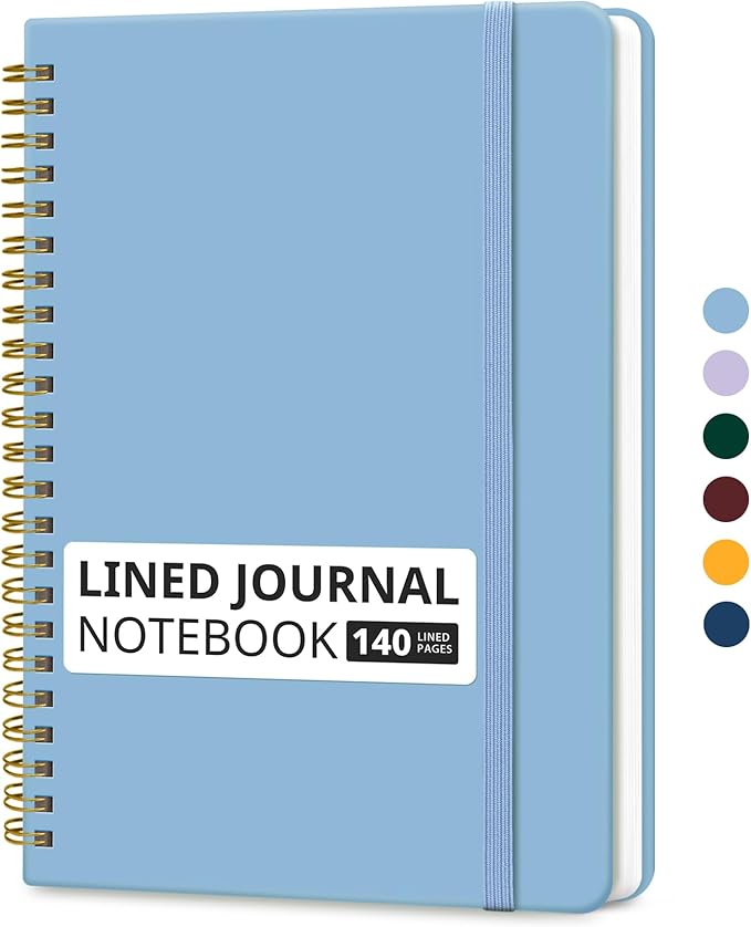 Taja Lined Spiral Journal Notebook by Taja