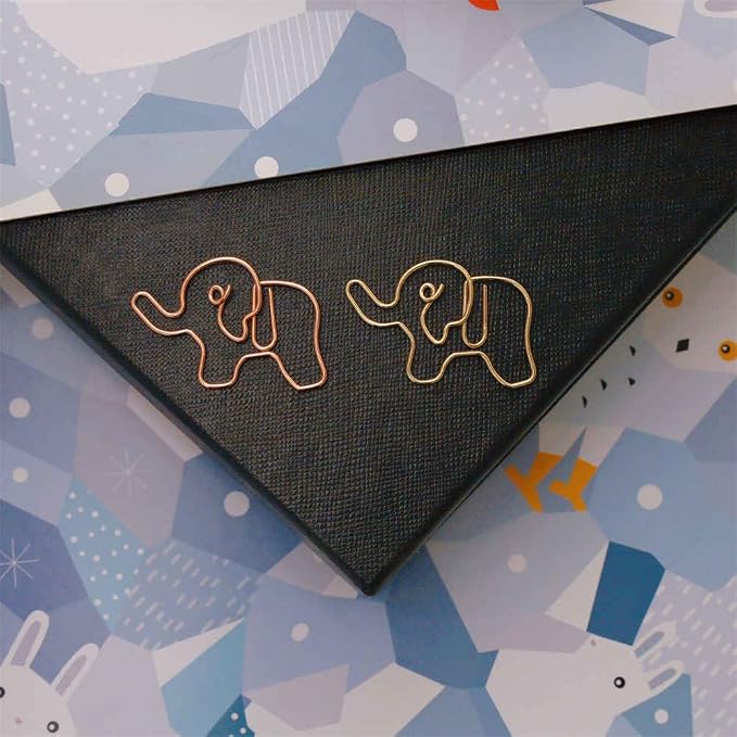 OWLFAVO 36pcs Elephant Shape Paper Clips - Image 3