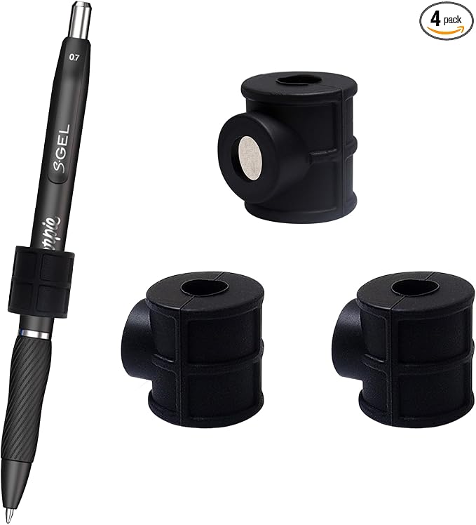6 Pack Black Strong Magnetic Pen Pencil Holder by pasezenn