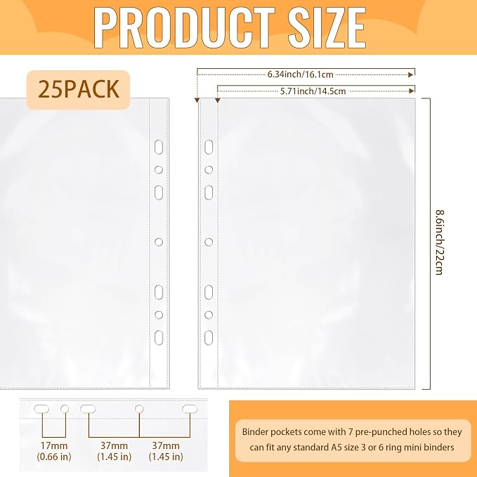 VOKOY 25 Pack 5.5x8.5 Inch Sheet Protectors - Image 2