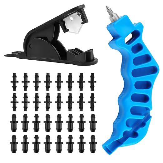 Kalolary Drip Irrigation Tubing Hole Punch Kit, 2-in-One Drip Irrigation Hole by Kalolary