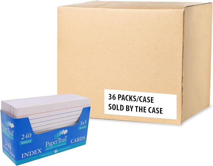 Roaring Spring 3" x 5" Index Cards, 100 lb. Tag Stock, Cards come in Convenient by RoaringSpringPaperProducts