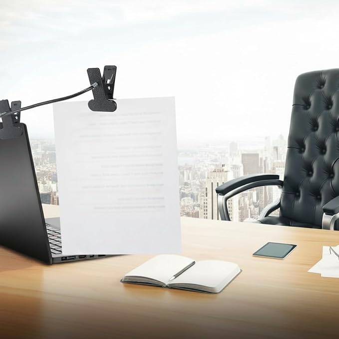 2 Pcs Paper Holder for Typing, Mini Clip On Document Holder Laptops and - Image 6