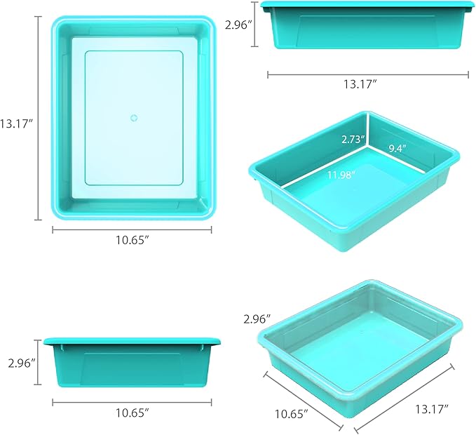 Storex Letter Size Flat Storage Tray – Organizer Bin - Image 6