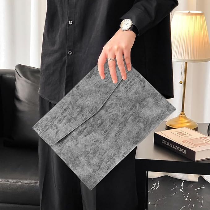 A4 PU Leather File Holder Document Folder Portfolio Filing Envelope Oragnizer - Image 6
