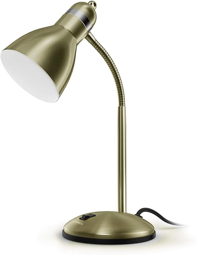 LEPOWER Metal Desk Lamp, Adjustable Goose Neck Table Lamp, Eye-Caring Study by LEPOWER